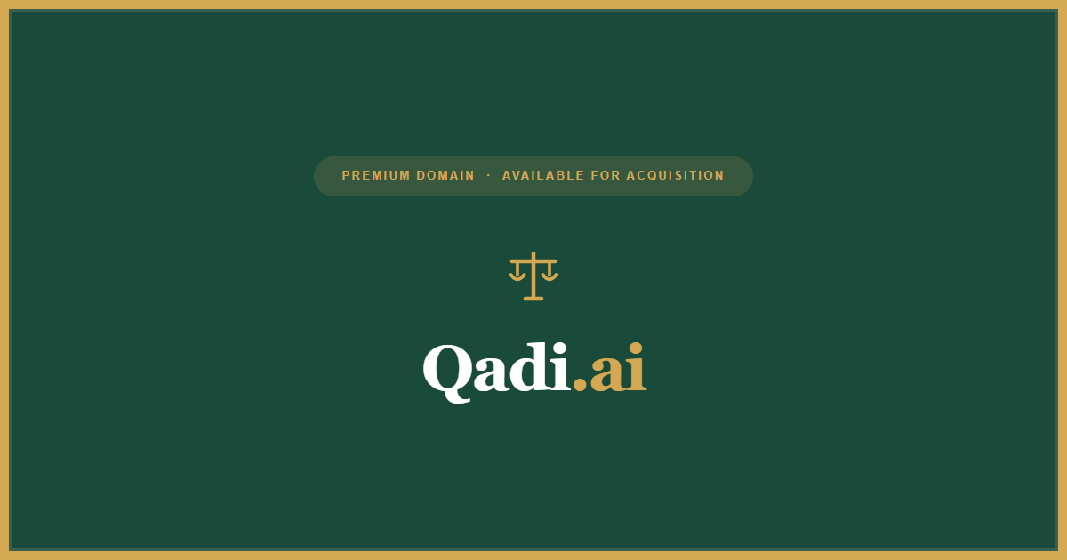 Qadi.ai — Premium Domain For Sale | Legal Technology (MENA)